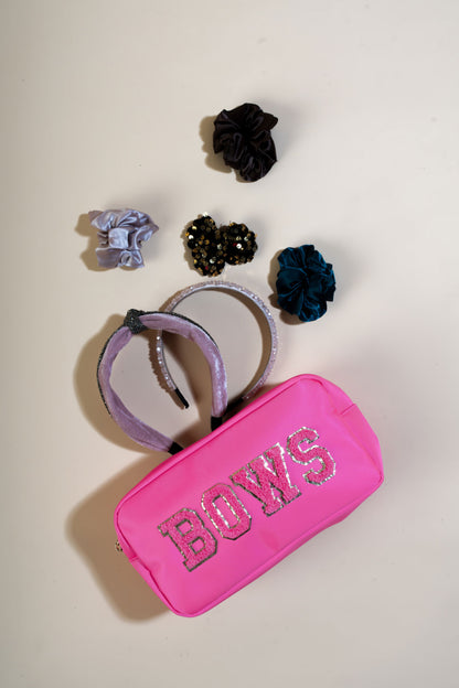 BOW Hot Pink Pouch