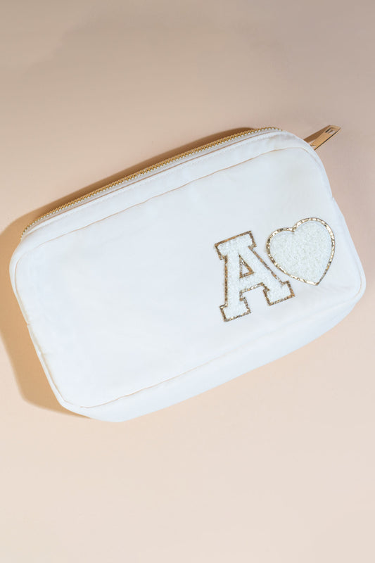 Medium Almond White Pouch